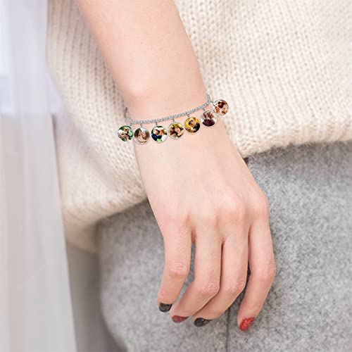 Personalized Photo Bracelet for Women Custom Picture Bracelet Engraved Heart Bracelet Fashion Jewelry Gifts for Sisters BFF Friends Family4