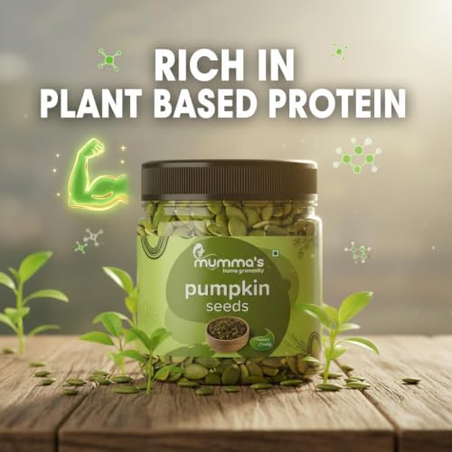 Image of MUMMA'S HOME GRAMITY Premium Raw Pumpkin Seeds 250g | Protein-Rich Seeds for Eating | Natural Healthy Snack | Source of Fiber & Nutrients | Raw Pumpkin Kernels for Salads, Smoothies & Daily Diet