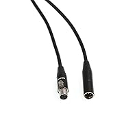 Vista 5 de Cable de extensión de audio para micrófono de auriculares Shure SM-93 WBH WL Body-Pack Transmisor Mini XLR 4 Pin TA4F macho a hembra 11.8 in