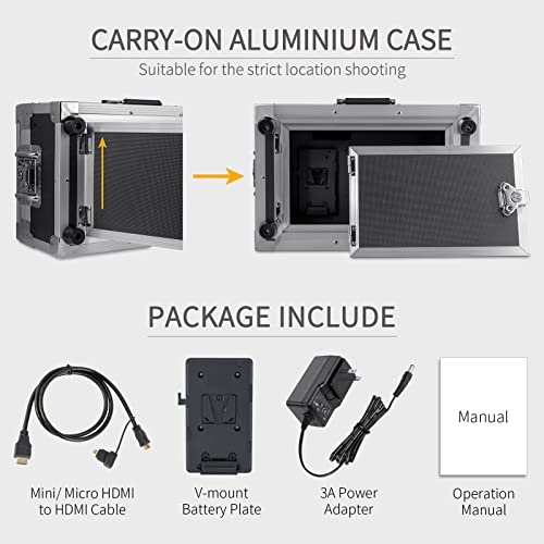 Image of ATEM156-CO 15.6 Inch Live Streaming Carry-on Broadcast Director Monitor with 4 HDMI Input Output Quad Split Display for ATEM Mini Video Switcher Mixer Pro Studio Television Production