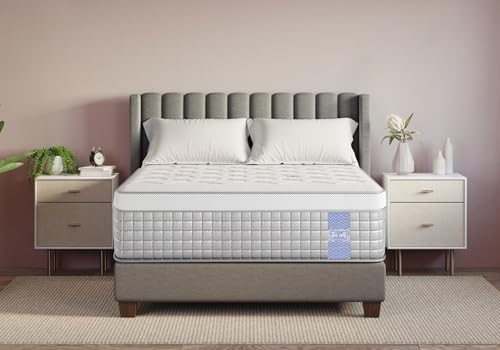 Image of LOOM & NEEDLES 75x48x6 Inches Double Size Mattress | Hybrid Latex Pocket Spring Mattress | Zero Gravity Partner Disturbance | 5 Zoned Euro Top 7 Layer Medium Firm Memory Gel Foam Eurotop Mattresses