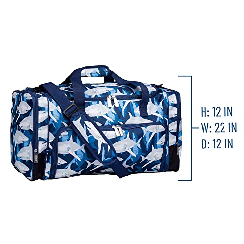 Wildkin Kids Weekender Duffel Bags For Boys & Girls, Perfect For Sleepovers And Travel Duffel Bag For Kids, Carry-On Size & Ideal For School Practice Or Weekend Travel Bag (Sharks) #TOP3