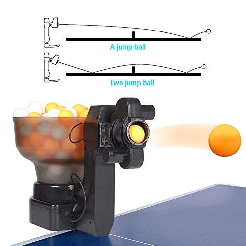ZXMT Table Tennis Ball Machine, Ping Pong Robot Machine Automatic Tennis Balls Feeder Serving Launcher Thrower Machines for Tennis Players Lovers Starters 40-70 Pcs/Min, 4-40M/S Ball Speed