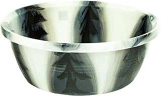 Black Tie Dye Design 35cm Circular Round Plastic Washing Up Bowl Basin Kitchen