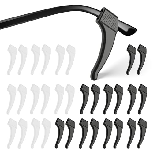 topstart 16 Pairs Eye Glasses Ear Grippers Anti-slip Eyeglass Holder Glass Ear Hooks Silicone Eyeglass Ear Cushion Eyewear Retainers Behind the ear for Sunglasses reading glasses for kids Adults