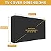 Easy-Going Outdoor TV Cover for 40 to 42 inches LCD, LED, Waterproof, Weatherproof and Dust-Proof TV Screen Protectors with Cleaning Cloth (42 inch,Dark Gray)
