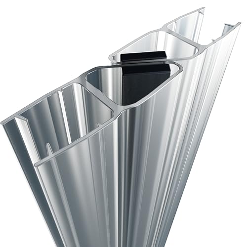 Magnetdichtung für Duschtüren | Duschdichtung Magnet Glastür 6mm - 8mm | Duschkabine Dichtung Tür Seitlich | Duschtürdichtung Magnetisch 180 Grad | Dichtungen Dusche Glastür