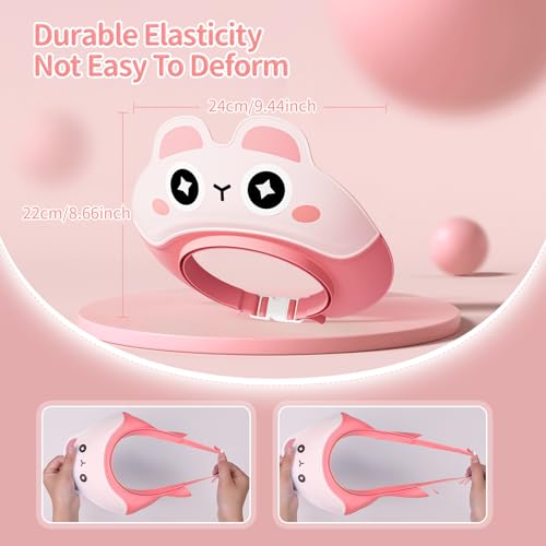 Lonlown Shower Cap Shield for Kids Baby Shower Cap for 1-10 Years Kids Bath Visor for Toddler Hair Washing Shield Cute Rabbit Shape Makes Baby Bath More Fun - Thumbnail 5