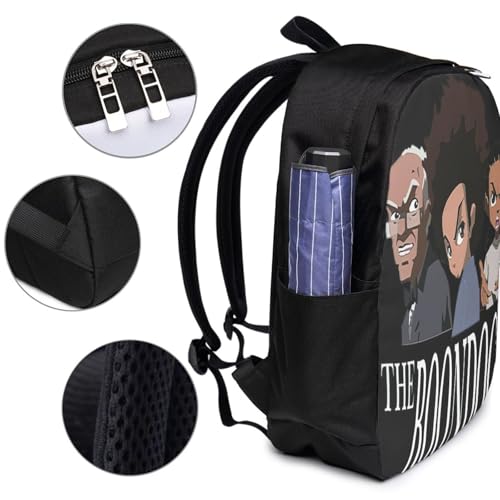 The Cute Boondocks Laptop Backpack With Usb Charging Port Large Travel Bags Unisex Adult Gym Bags Daypack for Outdoor Cool Work Rucksack Computer Bag for Men&Women4