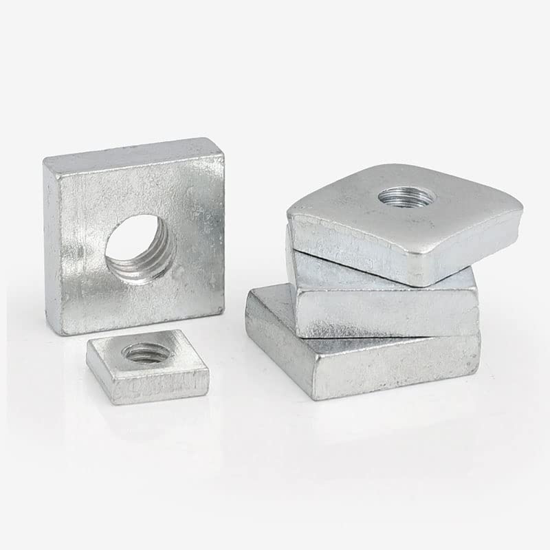 20/ 40pcs/lot Square Nut M3 M4 M5 M6 Carbon Steel Galvanized Zinc Plated Thin Quadrangle Block Compatible