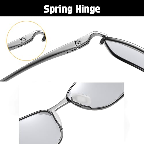 FEISEDY Classic Polarized Photochromic Sunglasses Driving Photosensitive Glasses B24443