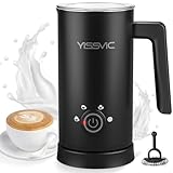 YISSVIC Milchaufschäumer Elektrisch 4-in-1 Automatischer Milchaufschäumer 500W Antihaftbeschichtung Heiß- und Kaltschaumbereiter für Latte Cappuccino Macchiato