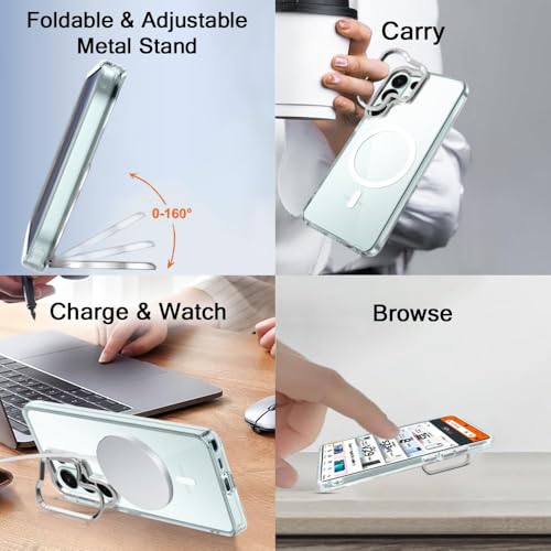Image of Clearshield Magpro with stand Samsung Galaxy S26 Ultra 5G Hybrid PC & TPU Shockproof Design 360 Degree Protection Crystal Clear Case Anti-Scratch Armor Cover MagSafe Compatible Strong Magnetic