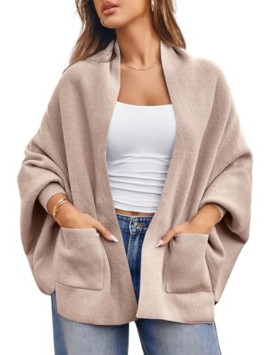 Saodimallsu Womens Open Front Cardigan Batwing...