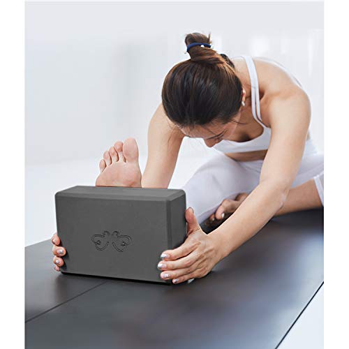 Yoga Blocks 2 Pack for Women Home Yoga Beginners Practices Class Studio Accessories,Pilates, Meditation,High Density EVA Non-Slip Surface Soft and Light (YB01-black) - Thumbnail 4