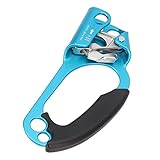 Zooke Hand Ascender, Rock Climbing Tree Arborist Rappelling Gear Equipment Rope Clamp for 8~13MM Rope, Outdoor Mountaineering Tree Arborist Climbing Rappelling Equip Hand Ascender (Right Blue)