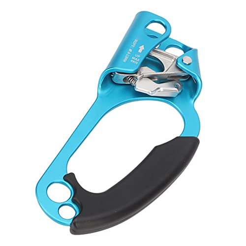 Zooke Hand Ascender, Rock Climbing Tree Arborist Rappelling Gear Equipment Rope Clamp for 8~13MM Rope, Outdoor Mountaineering Tree Arborist Climbing Rappelling Equip Hand Ascender (Right Blue)