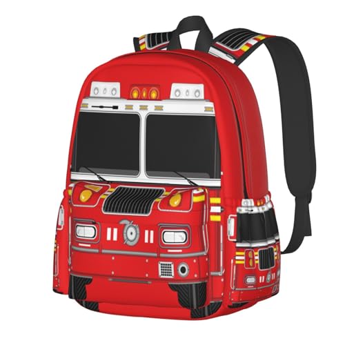 Fire Truck Backpack School Bag Lightweight Bookbag Laptop Travel Daypack For Kids Girls Boys Teens2