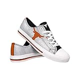 FOCO Texas Longhorns NCAA Womens Glitter Low Top Canvas Shoes - 7