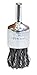 Weiler 10026 Wire End Brush, Hollow End, Round Shank, Steel, Partial Twist Knotted, 3/4