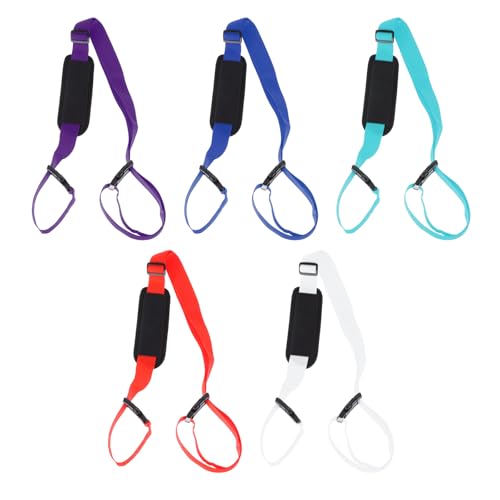 PATIKIL Correas para Sillas de Playa, 5Pcs de Correas Ajustables para Sillas de Playa con Hombreras para Playa, Camping, Mochilero, Picnics, Bicicletas Plegables, Multicolor