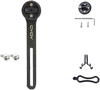 JOYSOG for Garmin Edge Bike Computer Holder, Carbon Fiber GPS Odometer Handlebar Holder Extension Mount for Garmin Edge 25 130 200 500 510 520 800 810 820 1000 1030 910XT (Gloss Black)