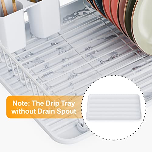 Gslife Dish Drying Rack With Drainboard - Dish Racks For Kitchen Counter, Dish Drainer With Utensil Holder, No Drain Spout, Snow White #TOP5