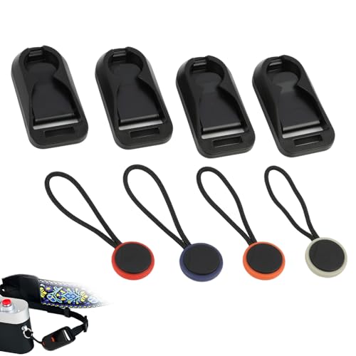 KUEEA 4 conectores rápidos para correa de cámara, hebilla de liberación rápida, compatible con DSLR/DSLM, fijación sin herramientas para correas y mochilas