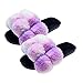 yahede Plüsch Pelzball pelzige Hausschuhe, Frauen Hausschuhe Indoor Outdoor Plüsch Pelzball pelzige Hausschuhe, gemütliche Memory Foam Hausschuhe für Frauen