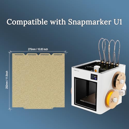 Image of 270x270mm Double Sided Textured PEI Build Plate for Snapmaker U1 | Double-sided Textured PEI Flexible Spring Steel Print Plate with Strong Adhesion and Easy Release for Snapmaker U1