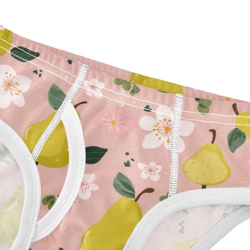Wusikd Pears Flowers Boys' Underwear Cotton Boys Briefs Soft Toddler Underwear 2T4
