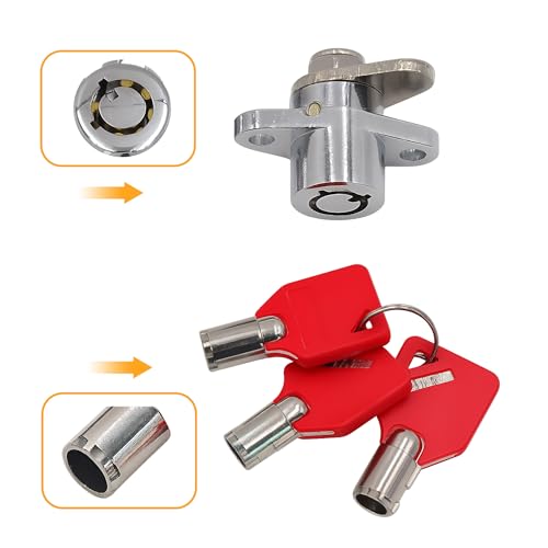 Set de 3 llaves para candado rígido de alforjas para Harley miniatura 6