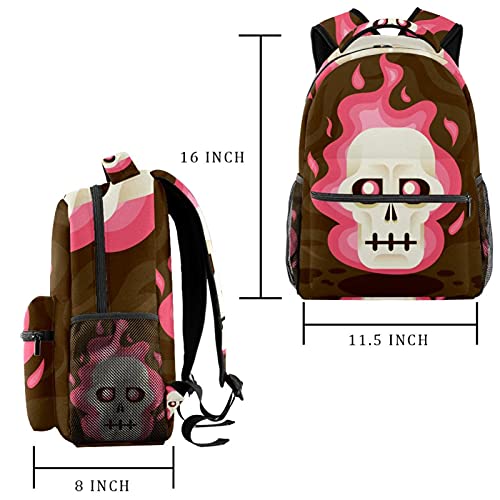 Sac à dos confortable tête de mort rose contre mal de dos