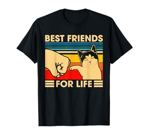 Vintage Cat Best Friends Fist Bump T-Shirt