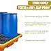 AiODiO Spill Containment Platform，Yellow and Black Spill Containment Pallet ，Drum Spill Containment Platform， for Industrial Parks ，Warehouses Factory 335 * 335 * 60mm