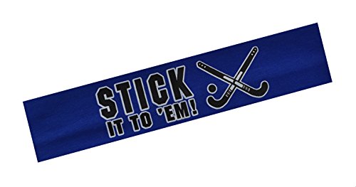 Field Hockey Headband Stick It to Em Cotton Stretch Headband for Girls Teens and Adults