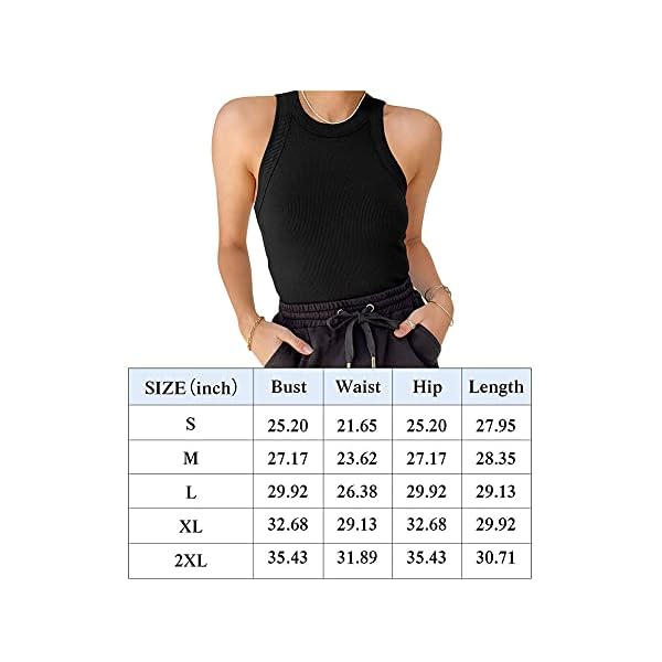 Fashion Bodysuit For Women Cute Sleeveless Halter High Neck Racerback Fitted Ribbed Knit Tank Tops Thong Leotard Bodysuits Black Medium
