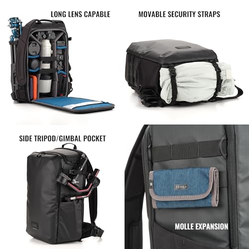 Image of Tenba Solstice v2 24L Backpack for DSLR and Mirrorless cameras and lenses, including supertelephoto zooms - Black (636-442)