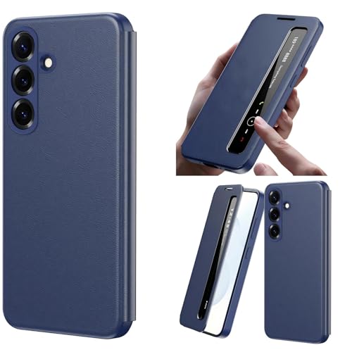 Coque Galaxy A16 Smart View Flip Case étui rigide anti-rayure avec fenêtre écran
