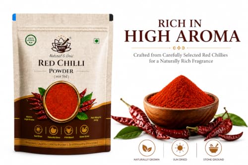 Image of SCM Natural & Desi Red Chilli Powder | Premium Quality Lal Mirch Powder | Rich Aroma | 250g