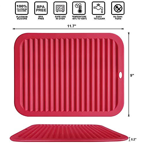 Image of Walfos Silicone Trivets for Hot Pots and Pans - Heat Resistant Hot Pads for Kitchen Counter- Multi-Purpose & Versatile Trivet Mat - Long-Lasting & Flexible Silicone Hot Pad