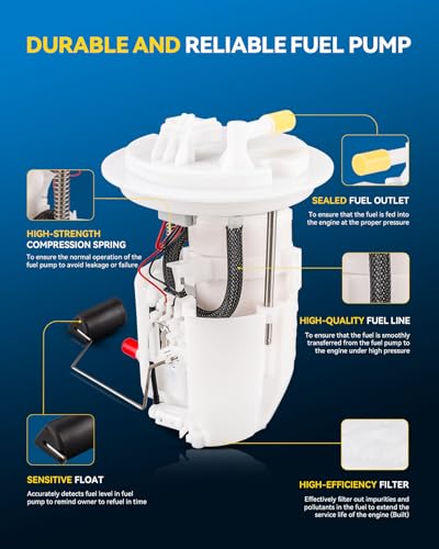 Image of PHILTOP Electric Fuel Pump Assembly Compatible with 2008-2014 Dodge Avenger, 2011-2014 Chrysler 200, 2007-2010 Chrysler Sebring, FG1139