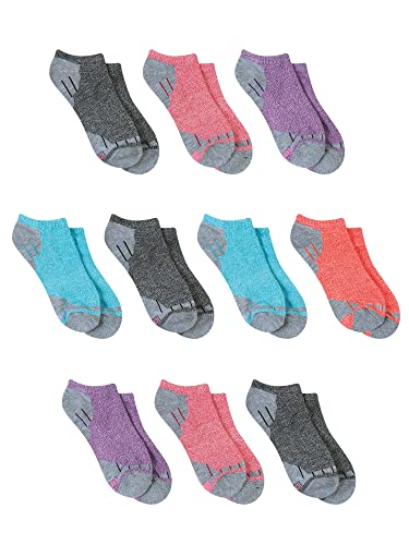 Hanes Womens Comfort Fit Extended Size No Show Socks 10-Pack, 10-12 - Main Image