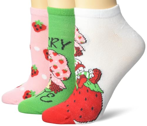 Strawberry Shortcake Womens 5 Pack No Show Ankle Socks