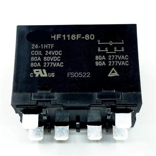 Relais HF116F-80-24-1HTF HF116F80241HTF DC24V 24VDC 80A 6PIN 1 pièce