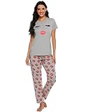 Occasion : ce pyjama en coton est un pyjama décontracté, même pour les dormeurs agités, est un excellent vêtement de nuit pour les femmes, les filles, les adolescentes est un excellent cadeau d'anniversaire, de vacances ou de Noël ou de Nouvel An, également un cadeau idéal pour maman, fille, sœur, grand-mère, petite-fille, tante, nièce, et plus encore.