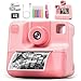 Instant Print Camera for Kids, 1080P Kids Instant Cameras,HD Selfie Digital Video Cameras Toddler 3 Rolls Print Paper & 32G Card,Christams Birthday Gifts for Girls Boys Age 5 6 7 8 9 10