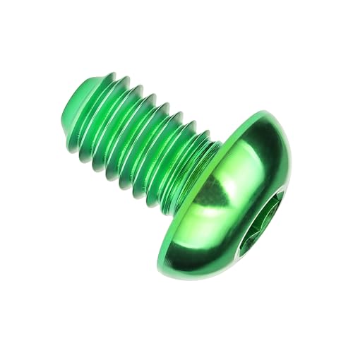 Image of Titanium Bolt M3 8 10 12 15mm Allen Key Head Screws for Bicycle Pack of 4 (Green, M3x8mm)