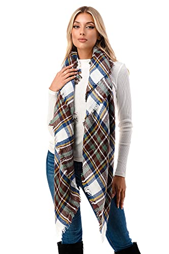 Fall Winter Scarf Plaid Oversized Scarf for Women – Ideal Winter Women's Scarves & Wraps; Perfect Lightweight Accessory & Gifts for Women