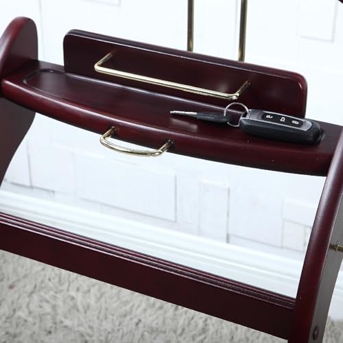 Proman Products - Windsor Executive Wardrobe Valet, Mens Valet Stand, Accessory & Clothes Organizer (Mahogany)
